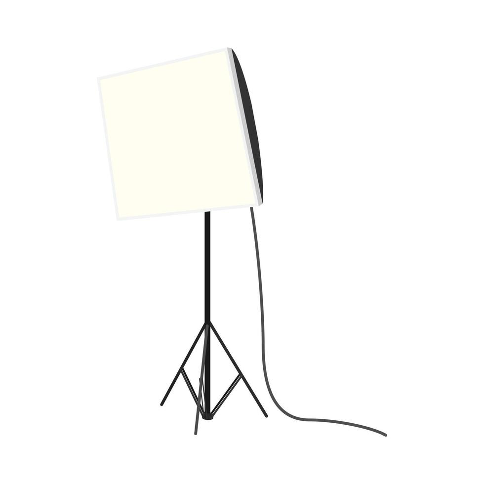 Studio lamp icon, cartoon style vector