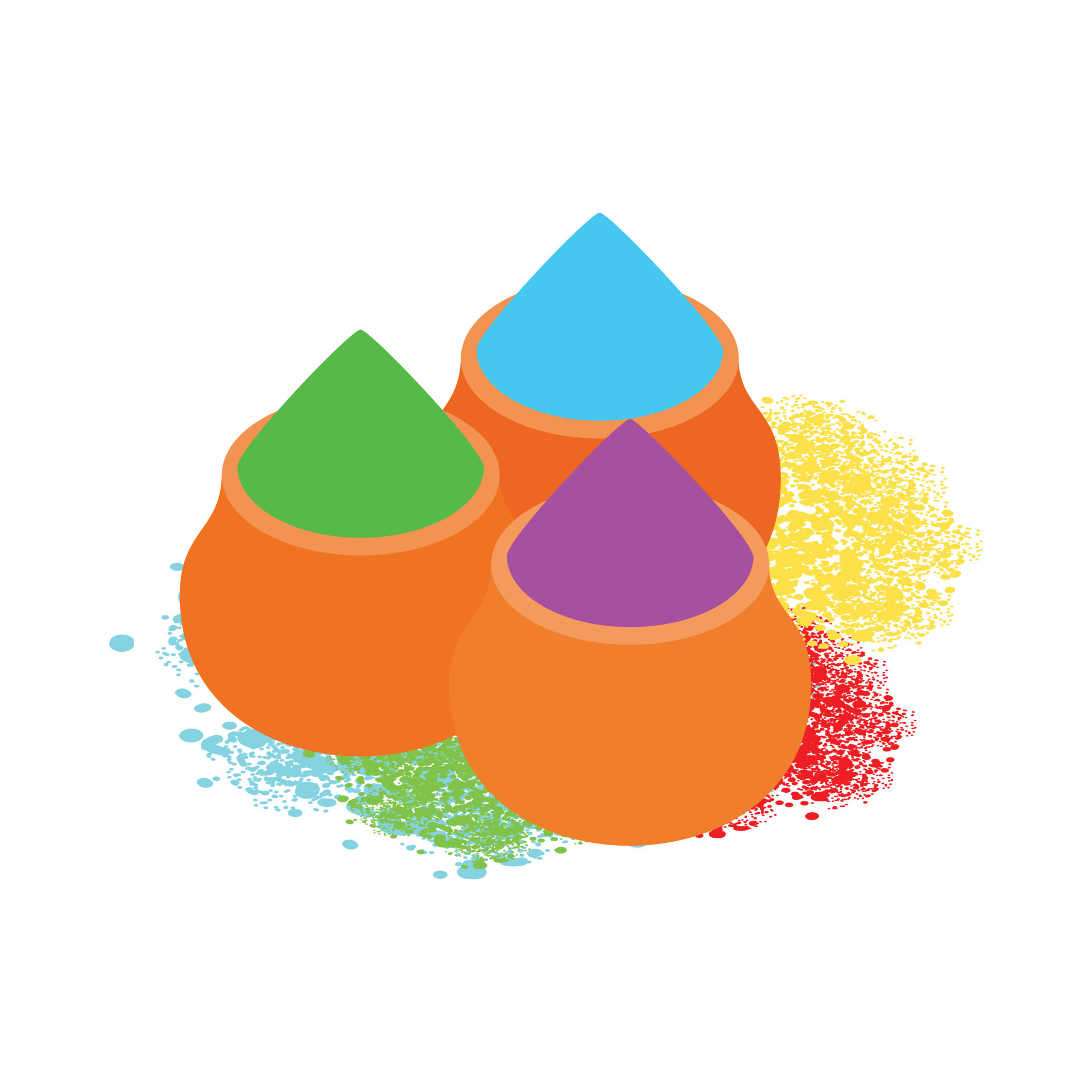 Colorful tika powders icon, isometric 3d style 14193274 Vector Art at ...