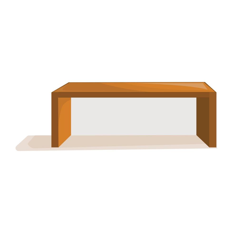 Computer table icon, cartoon style vector