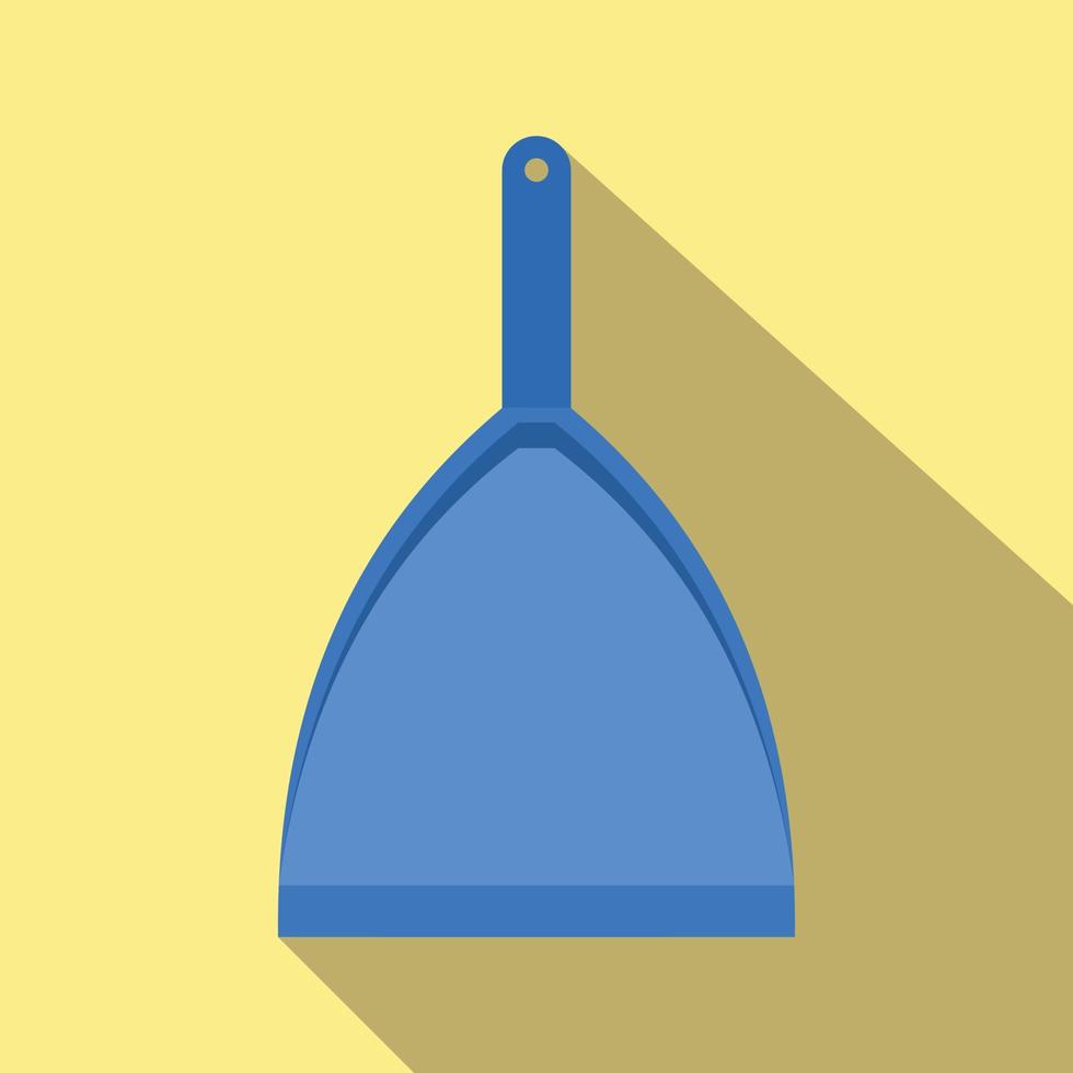 Blue dustpan flat vector