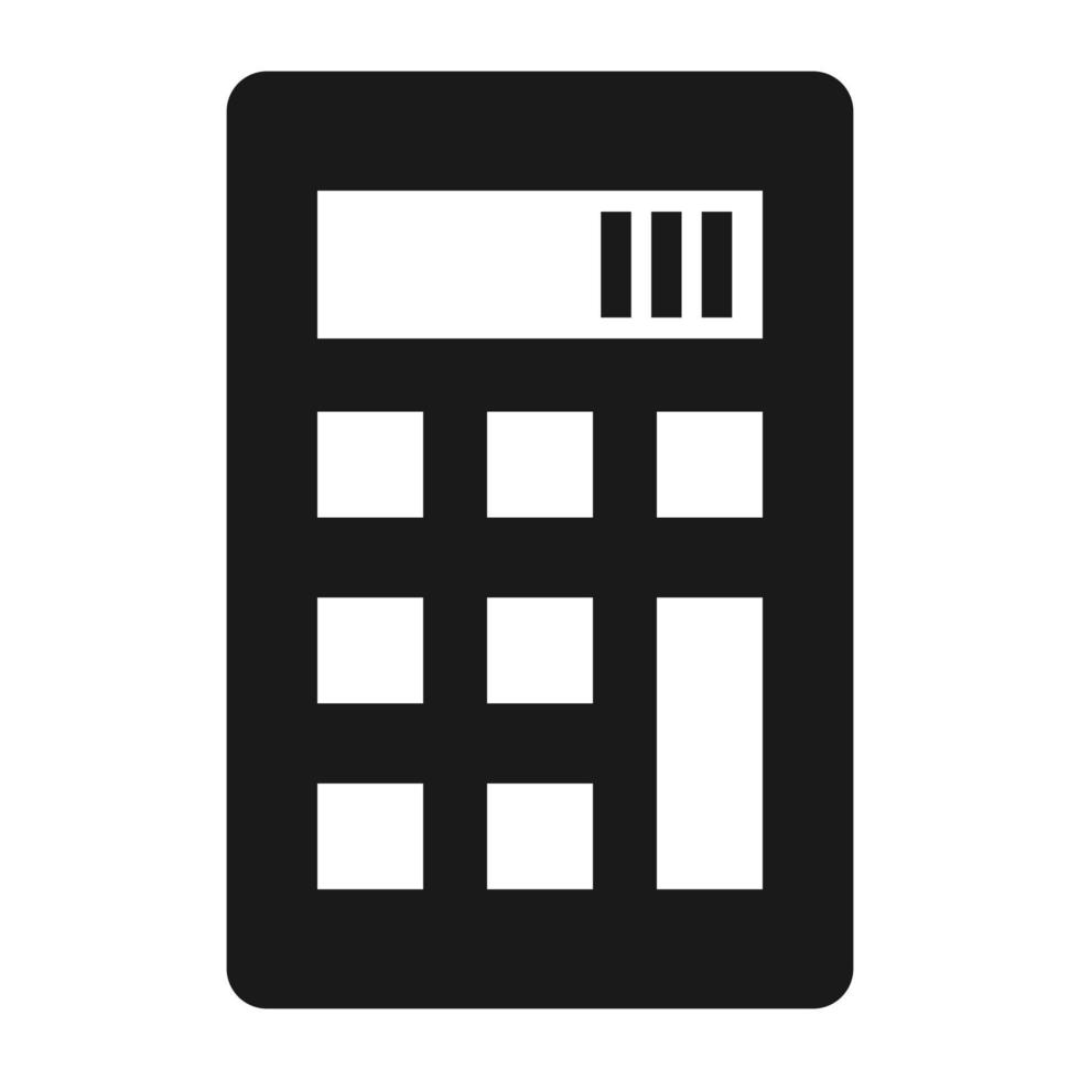 icono de calculadora científica, estilo simple vector