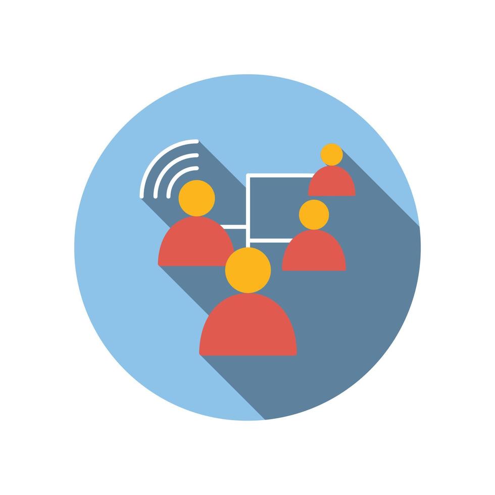 Business connect between people flat icon vector