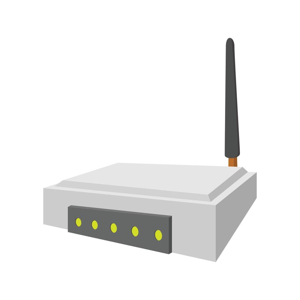 icono de dibujos animados de enrutador wifi vector