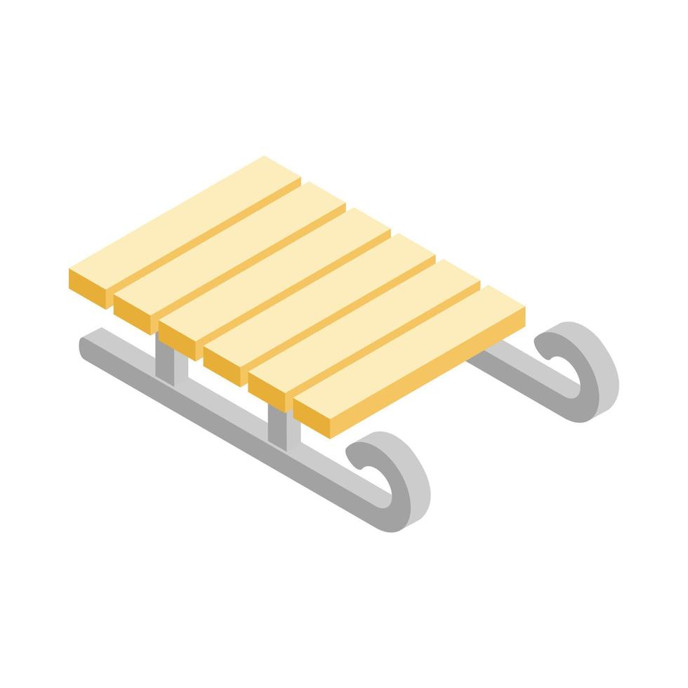 Sled icon, isometric 3d style vector