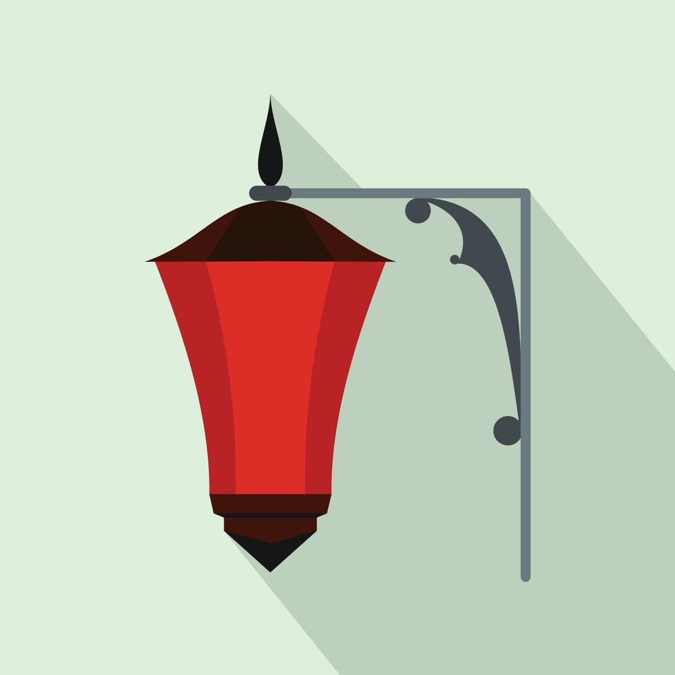 Red light icon, flat style vector