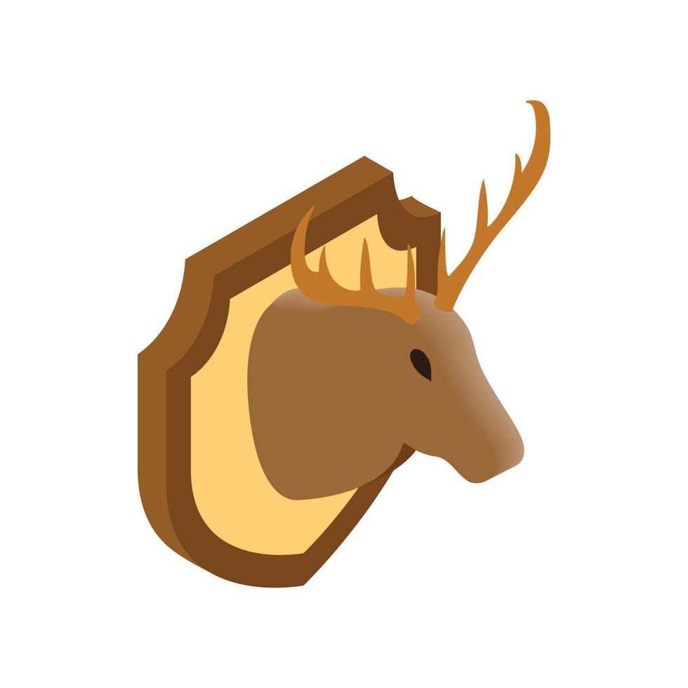 Deer head isometric 3d icon vector