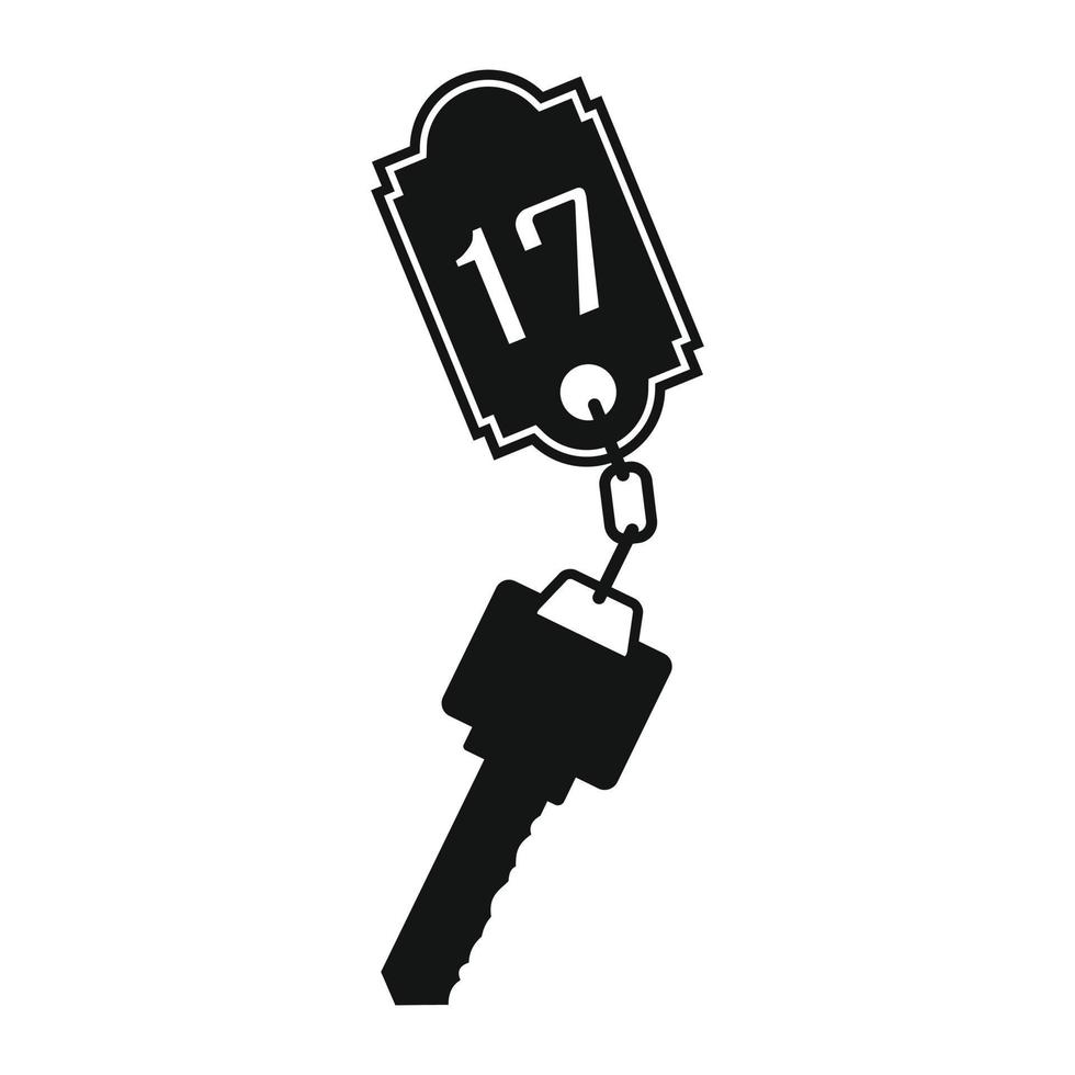 Hotel key with a room number vector