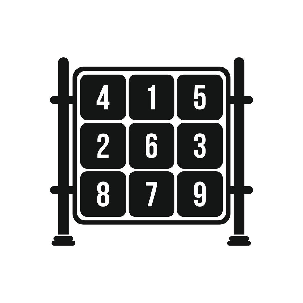 cubos con números en un ícono de juegos vector