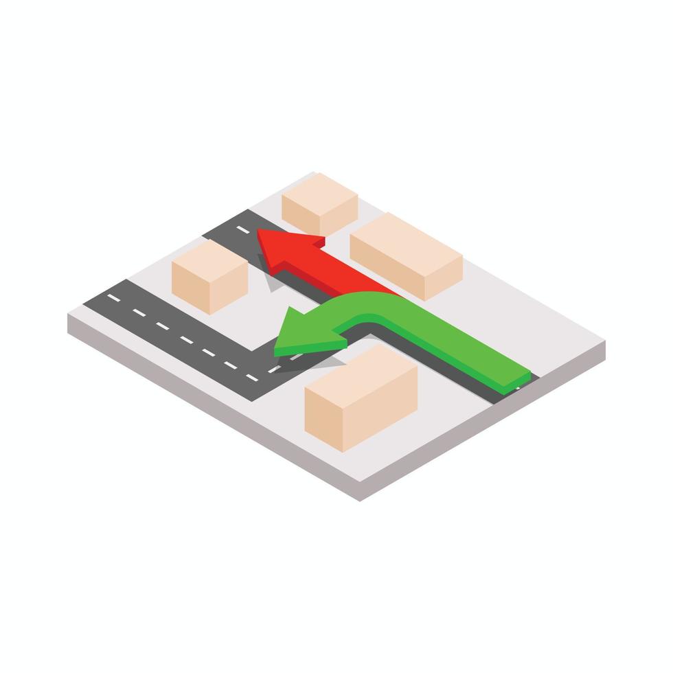 Arrows showing directions icon isometric 3d style vector