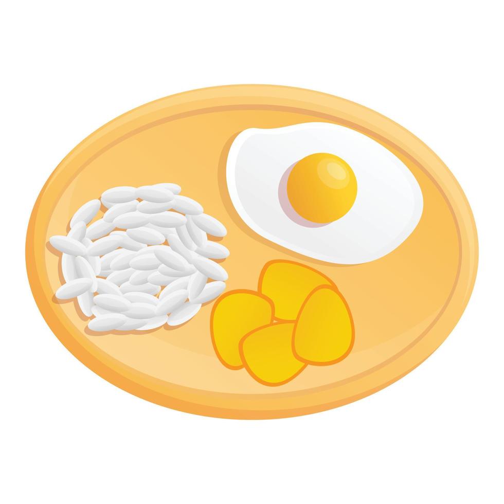 Carácter de huevo feliz de dibujos animados lindo  Vector Premium