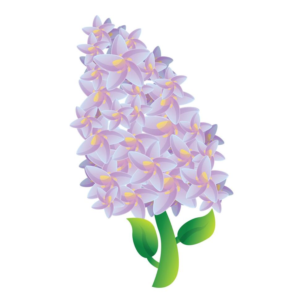 icono de jardín lila, estilo de dibujos animados vector