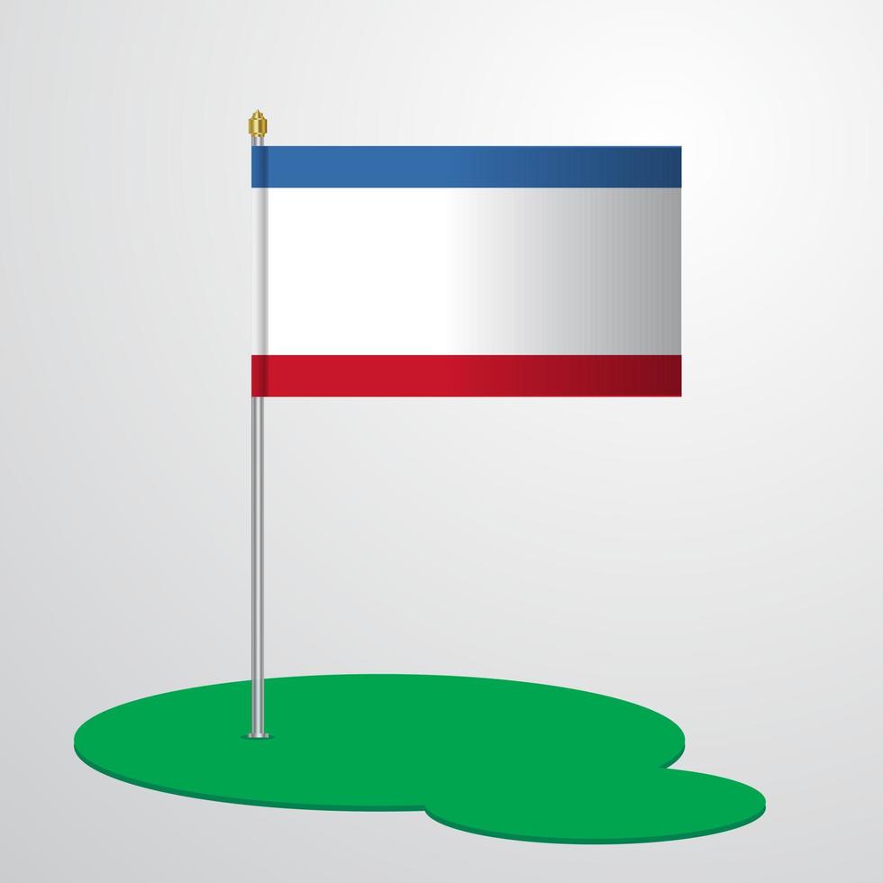 Crimea Flag Pole vector