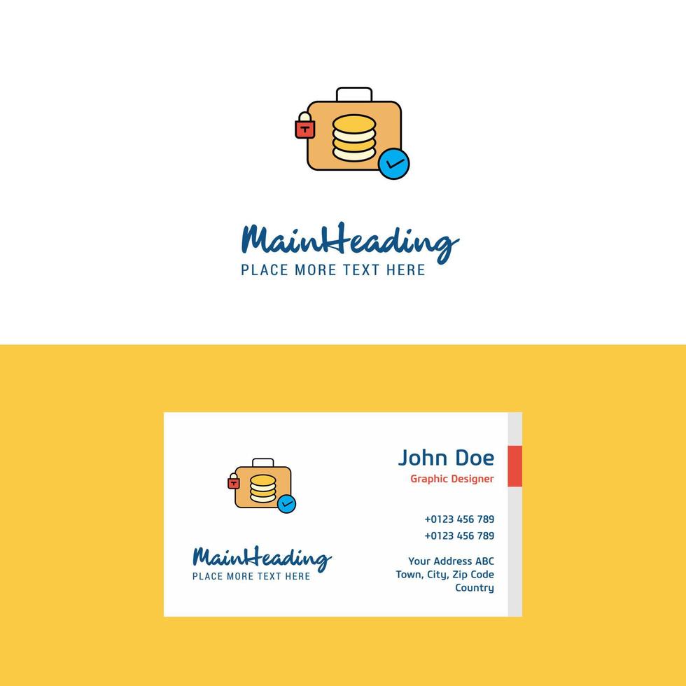 Flat Database briefcase Logo and Visiting Card Template Busienss Concept Logo Design vector