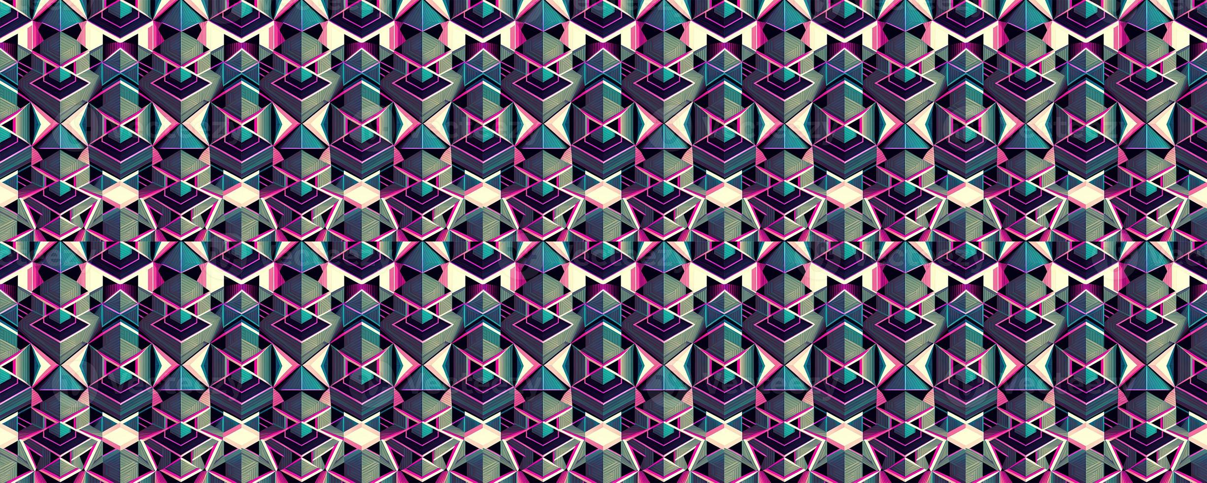 Geometric abstract seamless pattern photo