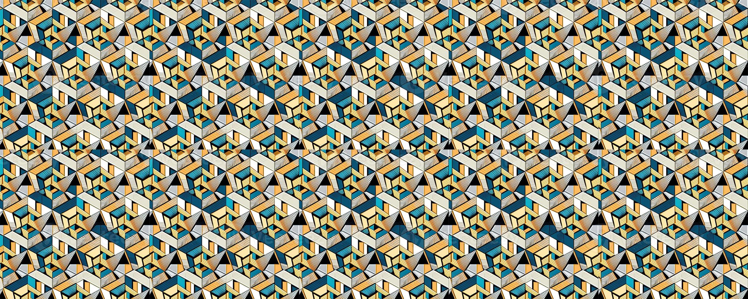 Geometric abstract seamless pattern photo