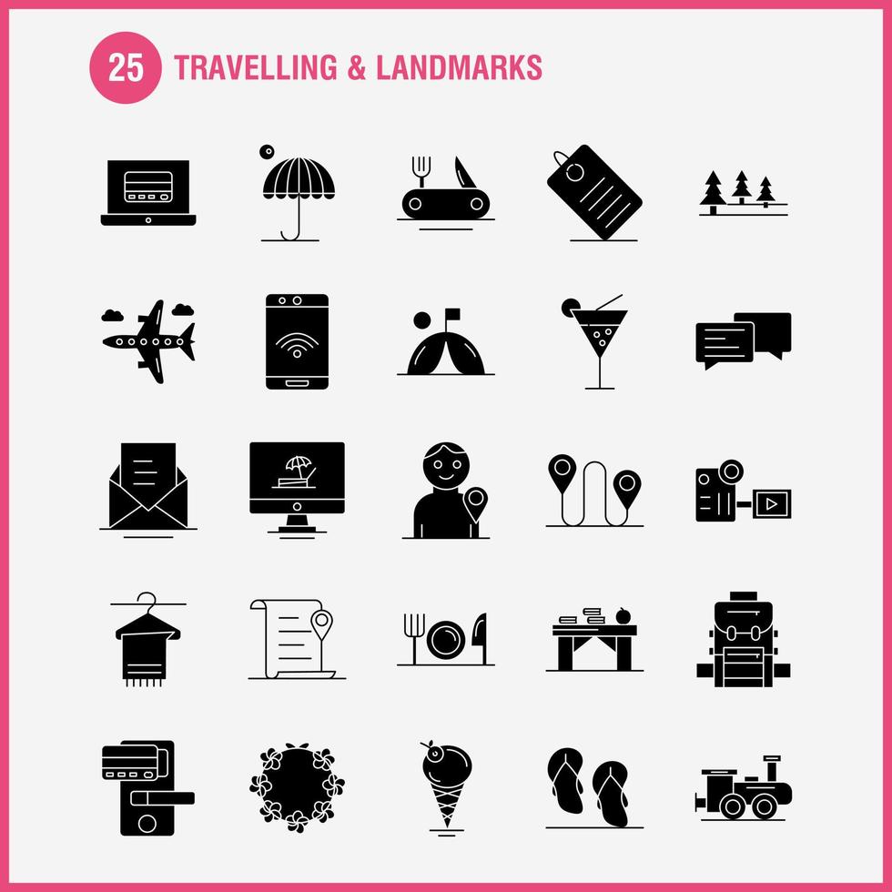 Travelling And Landmarks Solid Glyph Icon for Web Print and Mobile UXUI Kit Such as File Location Map Transport Chat Chatting Text Transport Pictogram Pack Vector