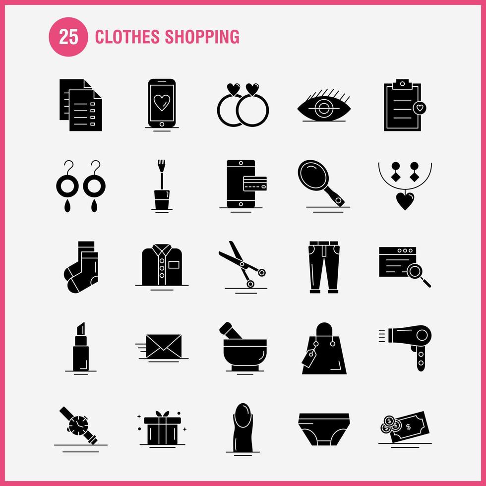 Clothes Shopping Solid Glyph Icon for Web Print and Mobile UXUI Kit Such as File Sale Shopping Rate Shopping Hand Bag Tag Pictogram Pack Vector