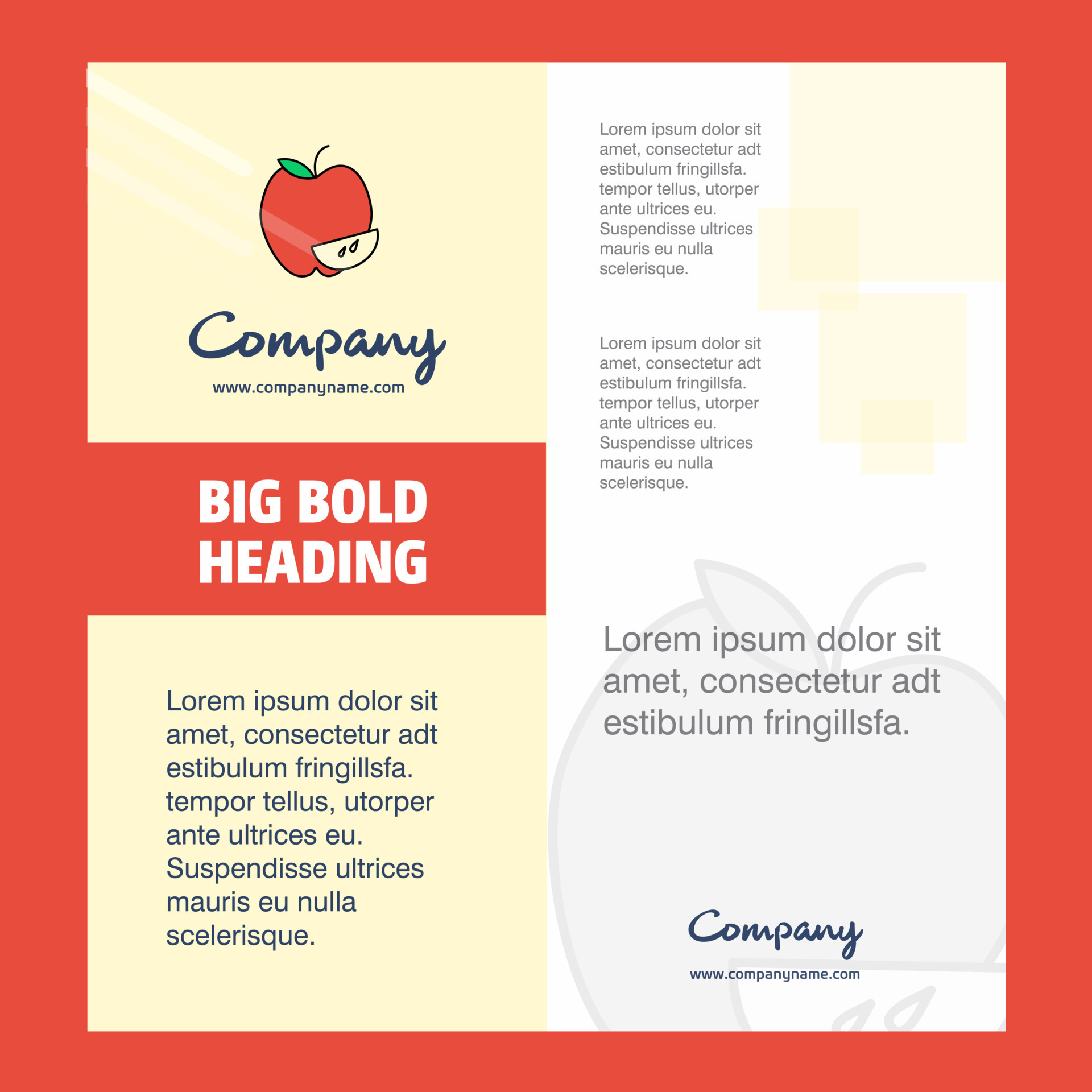 Apple Company Brochure Title Page Design Company profile annual report