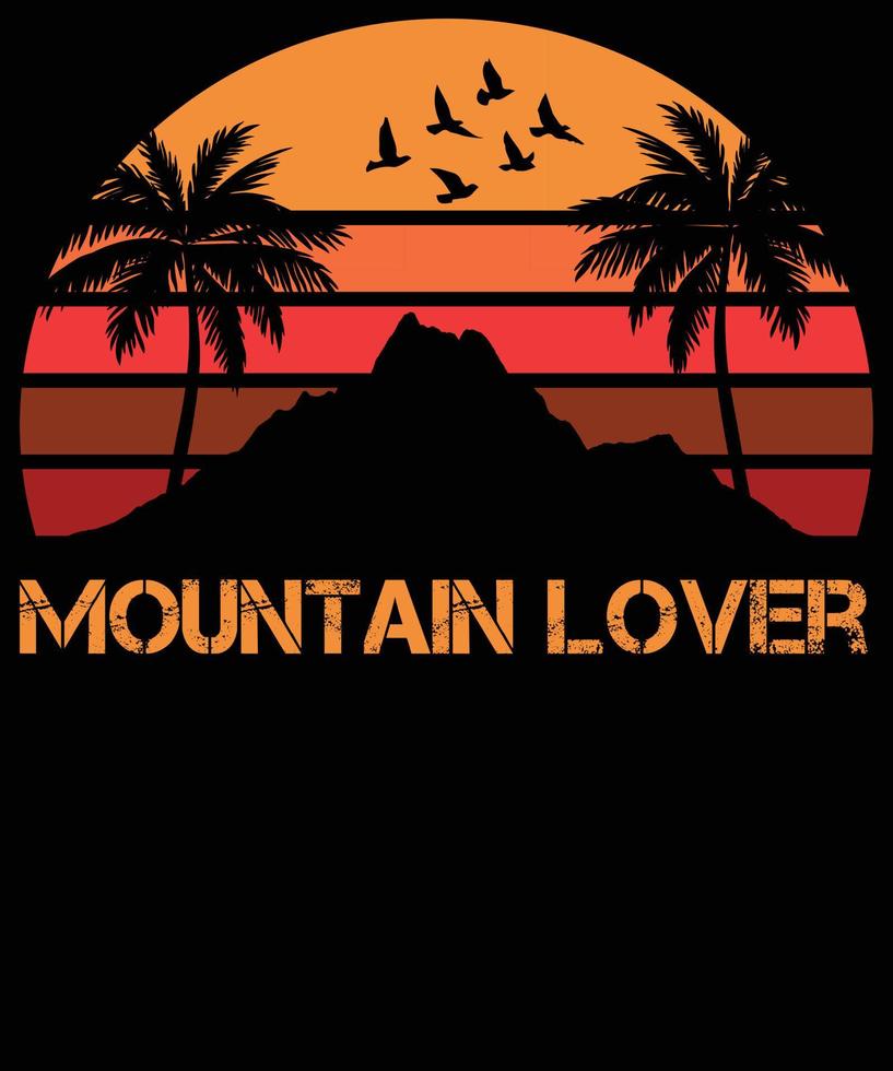 montañas en diseño de camiseta de estilo vintage vector