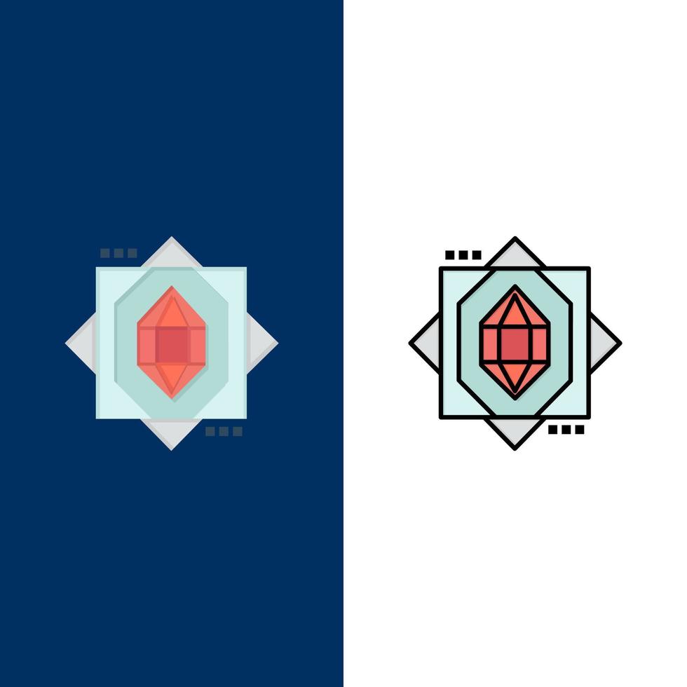 3d Core Forming Design  Icons Flat and Line Filled Icon Set Vector Blue Background