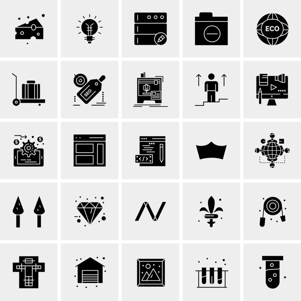 25 iconos de negocios universales vector ilustración de icono creativo para usar en proyectos relacionados con la web y dispositivos móviles