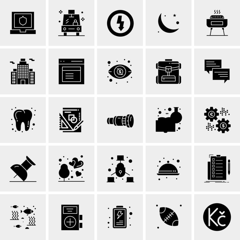 25 iconos de negocios universales vector ilustración de icono creativo para usar en proyectos relacionados con la web y dispositivos móviles