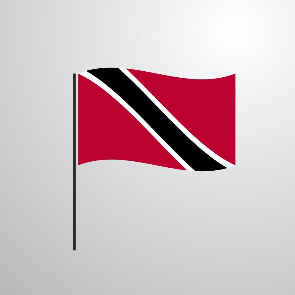 trinidad y tobago ondeando la bandera vector