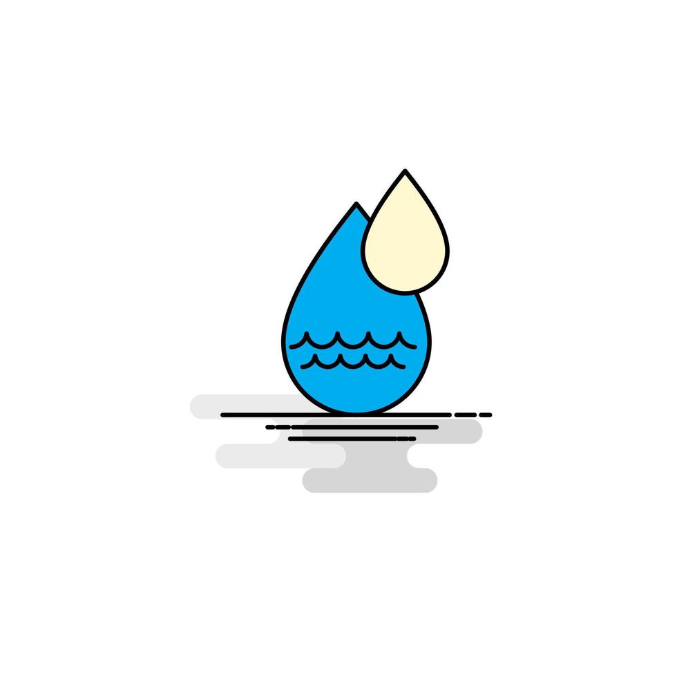 Flat Water drop Icon Vector