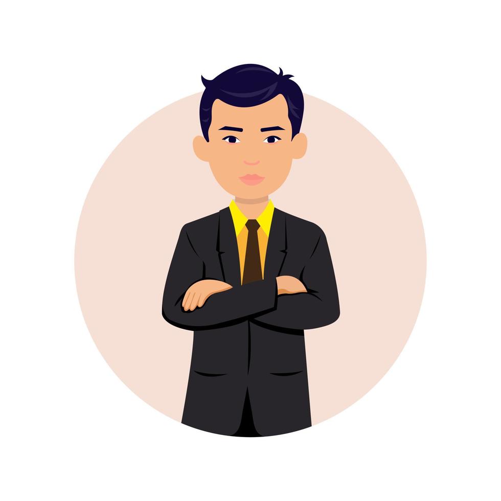 Businessman. Manager. Boss. Man. An office worker. Illustration. Vector. Flat design. vector