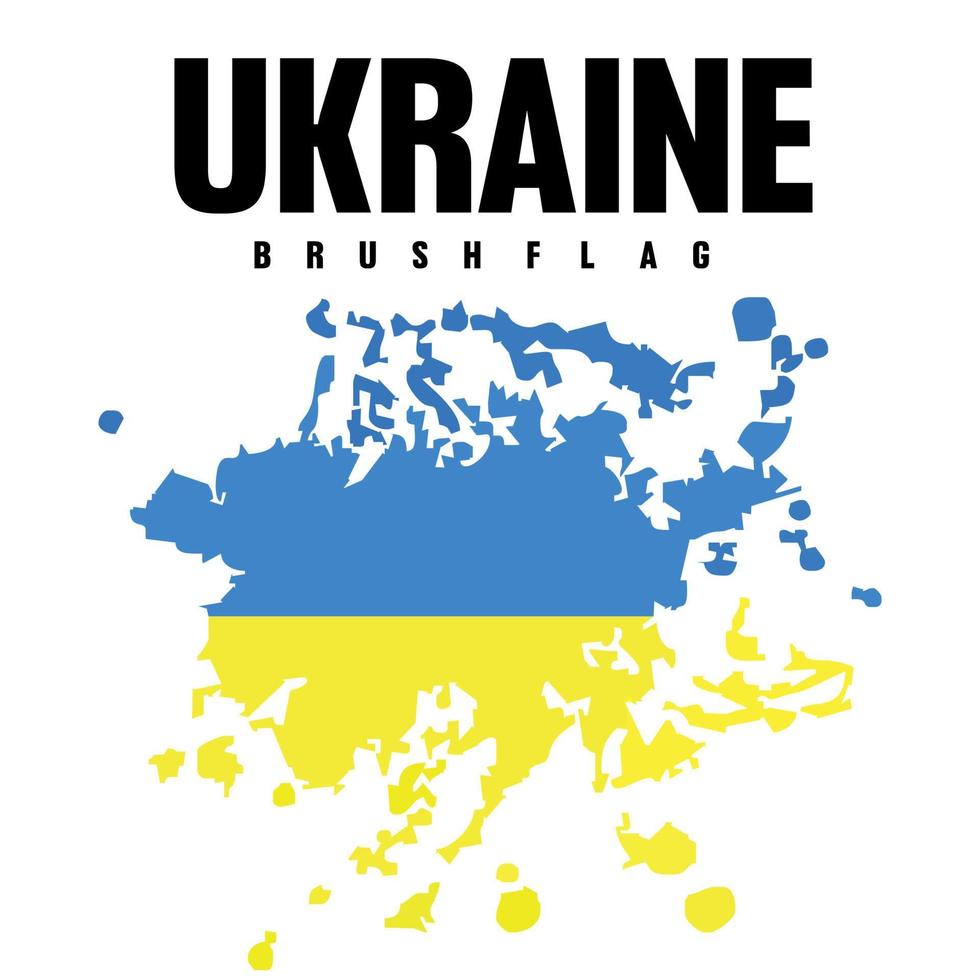 Brush Stroke Ukraine flag background vector