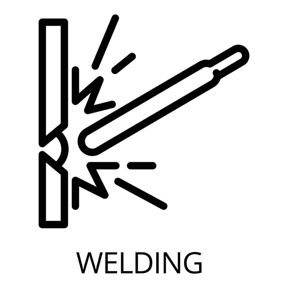 Welding icon, outline style vector