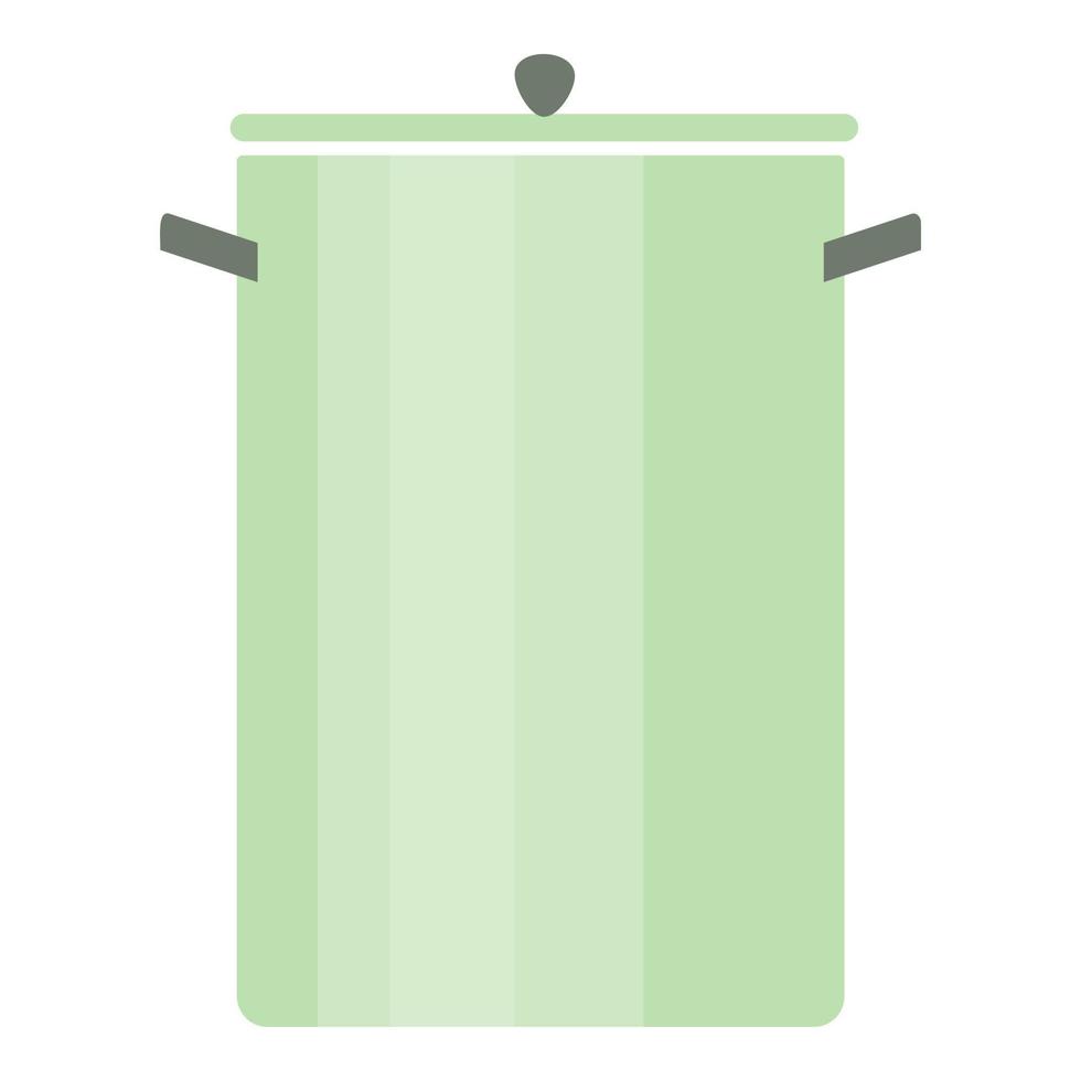 Big saucepan icon, flat style vector