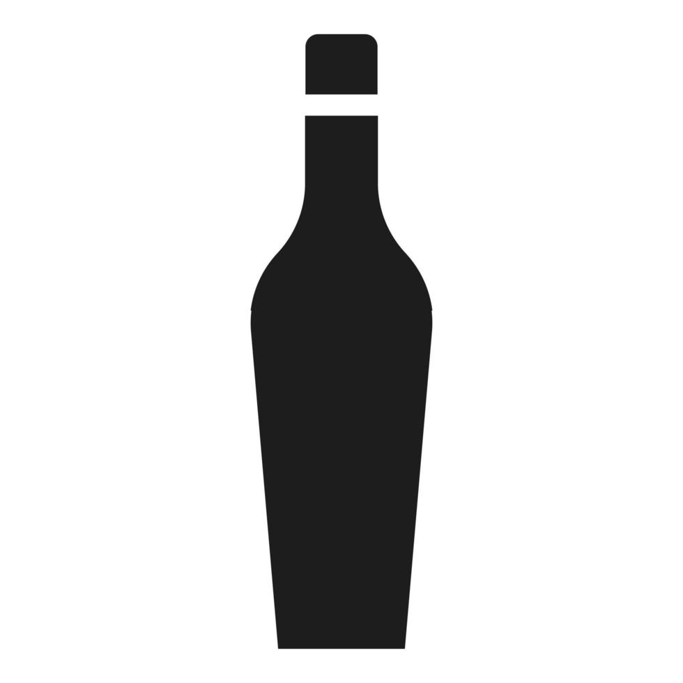 icono de botella de copa de vino, estilo simple vector
