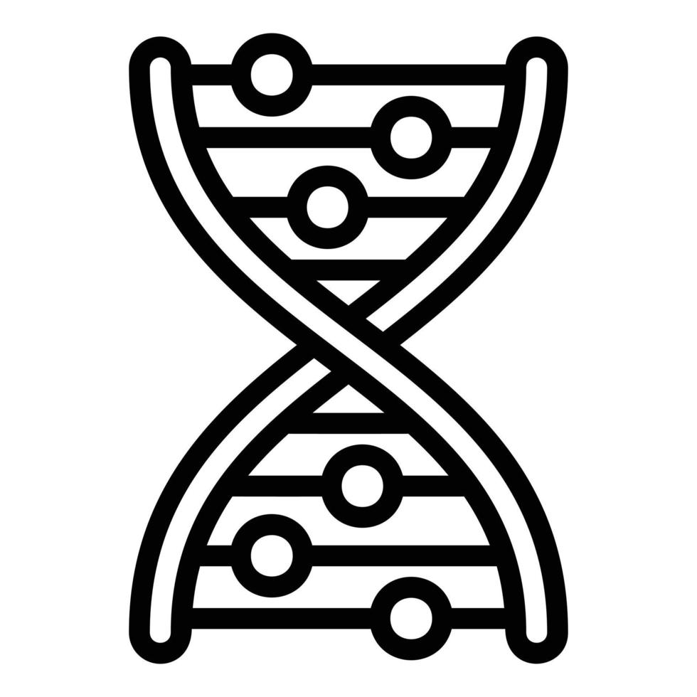 Dna formula icon, outline style vector