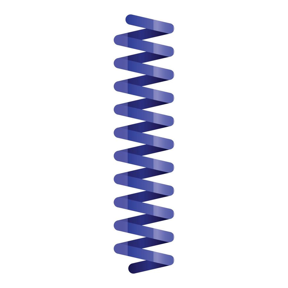 icono de alambre de resorte azul, estilo de dibujos animados vector