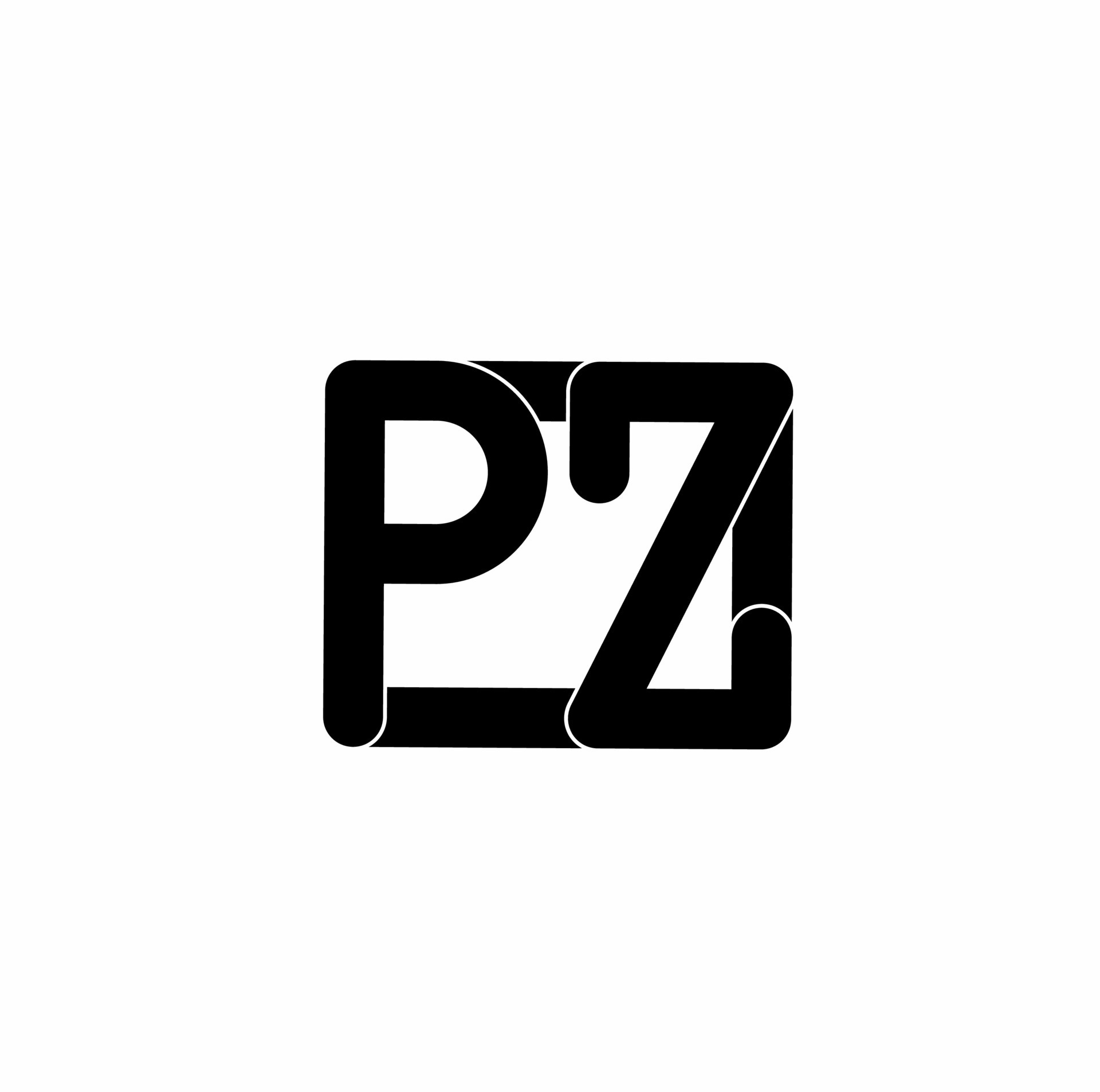pz zp p z initial letter logo isolated on white background 14194410 ...