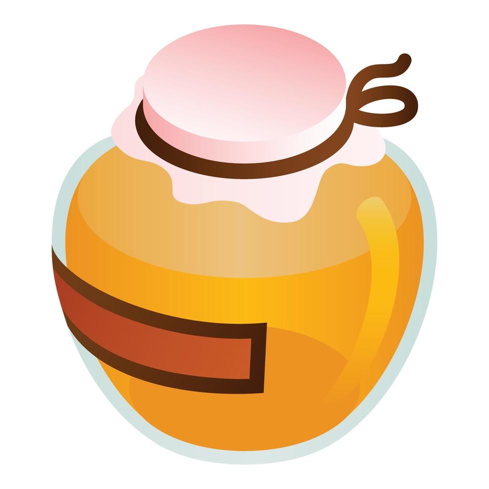 Premium honey jar icon, isometric style vector