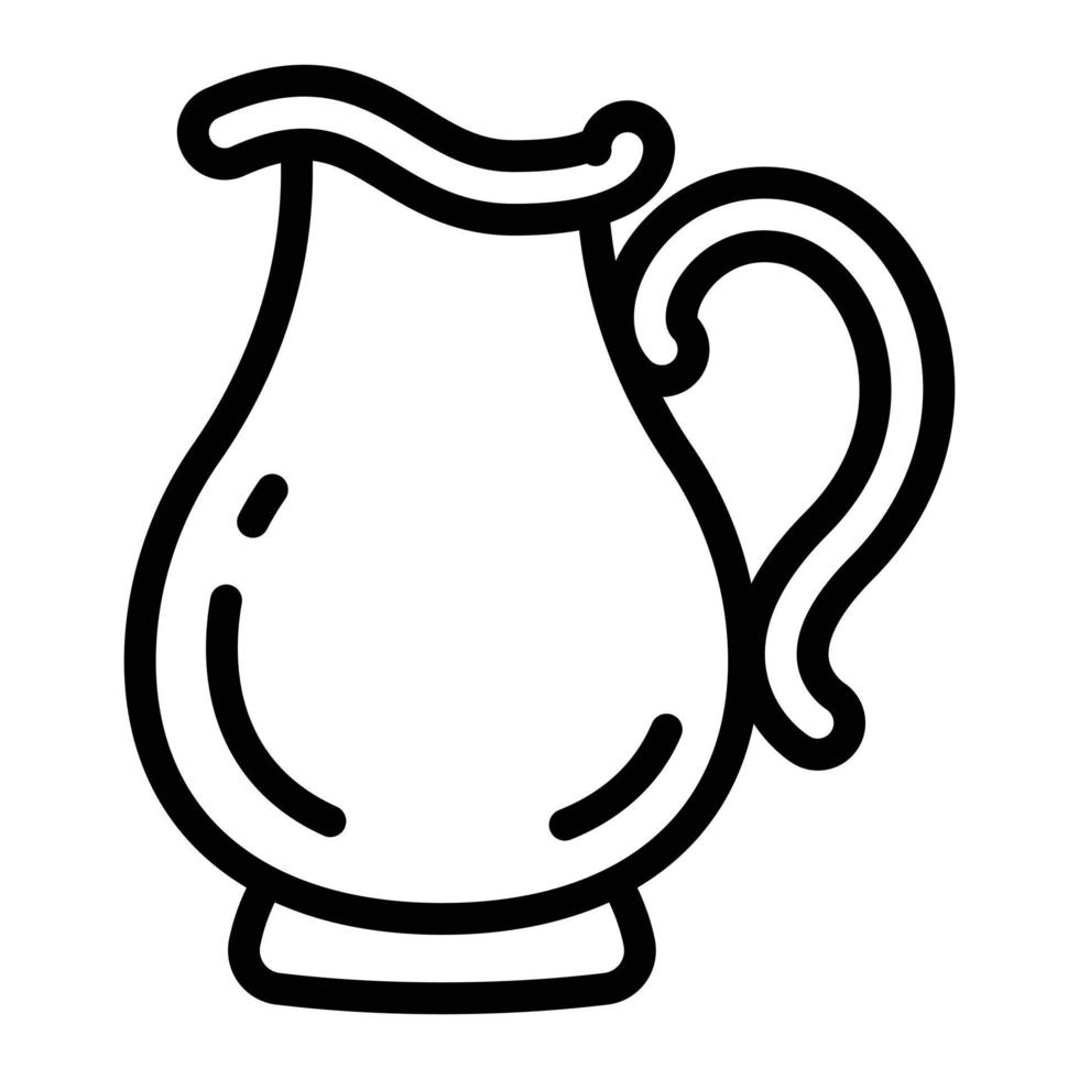 Jug icon, outline style vector