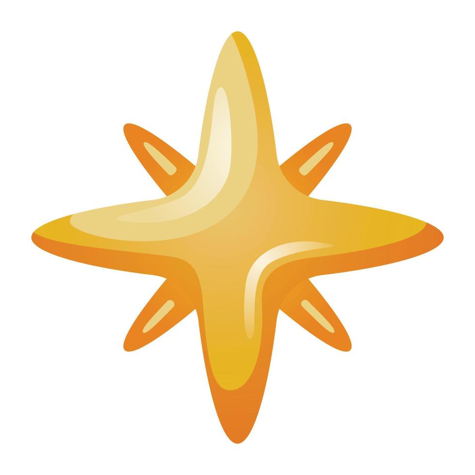 Rising star icon, cartoon style vector