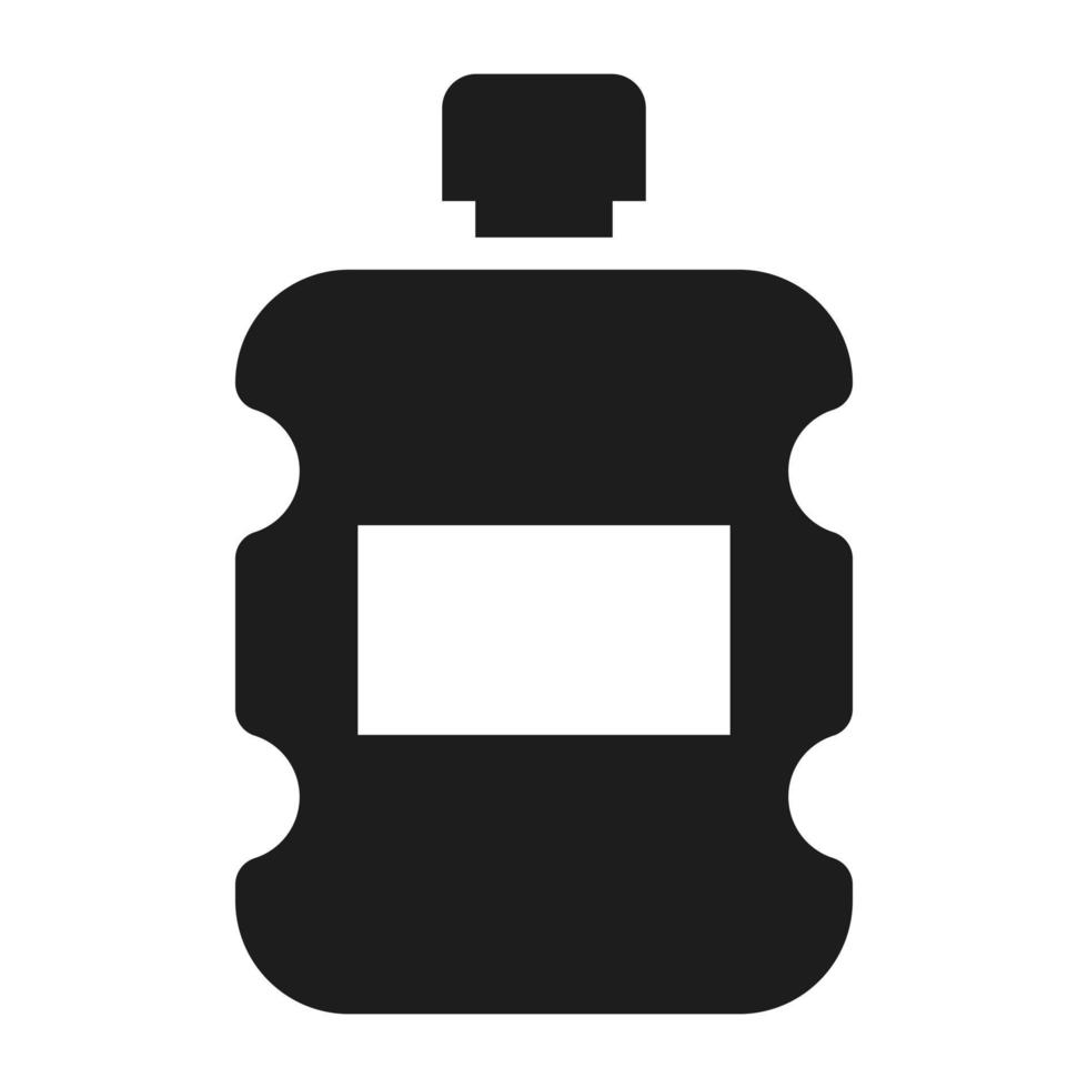 Plastic water bottle icon, simple style vector