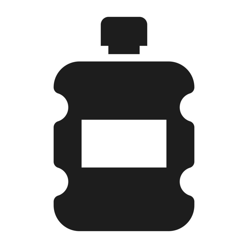 icono de botella de agua de plástico, estilo simple vector