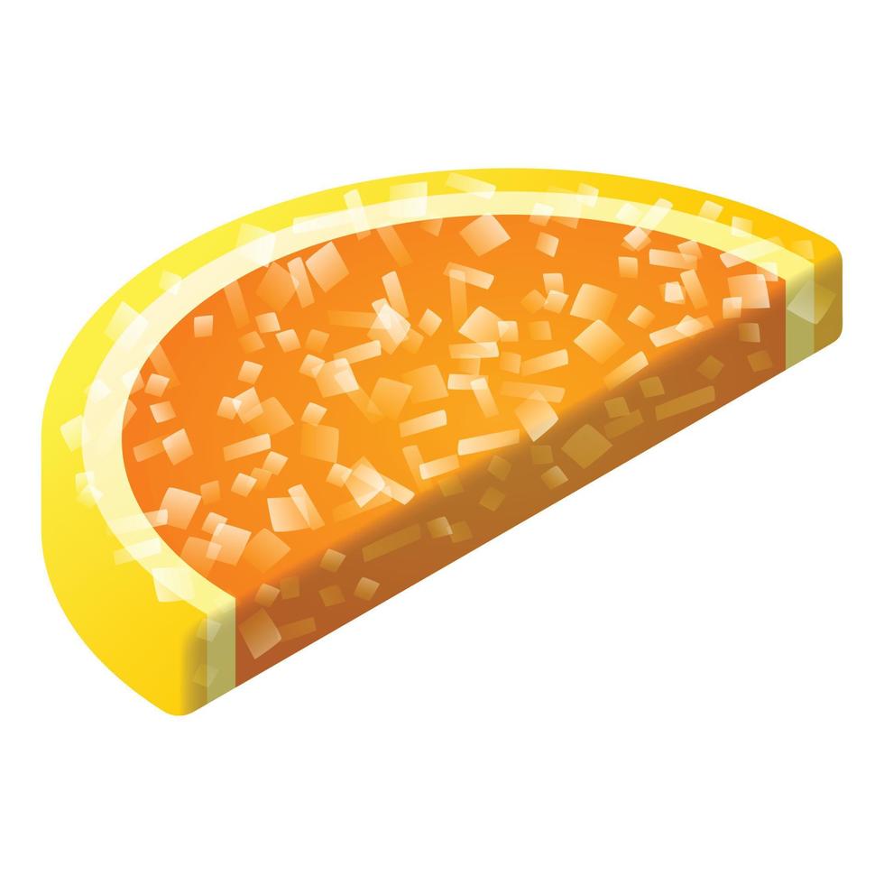 Orange jelly icon, isometric style vector