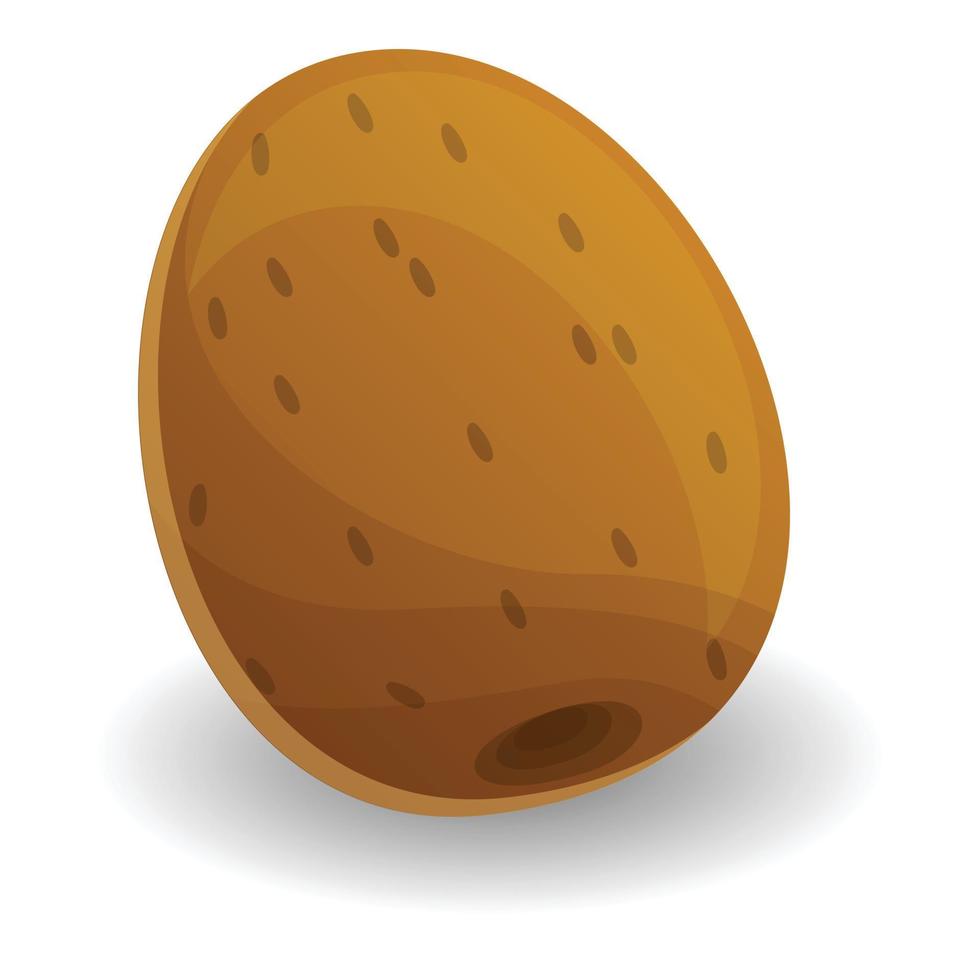 Whole kiwi icon, cartoon style vector