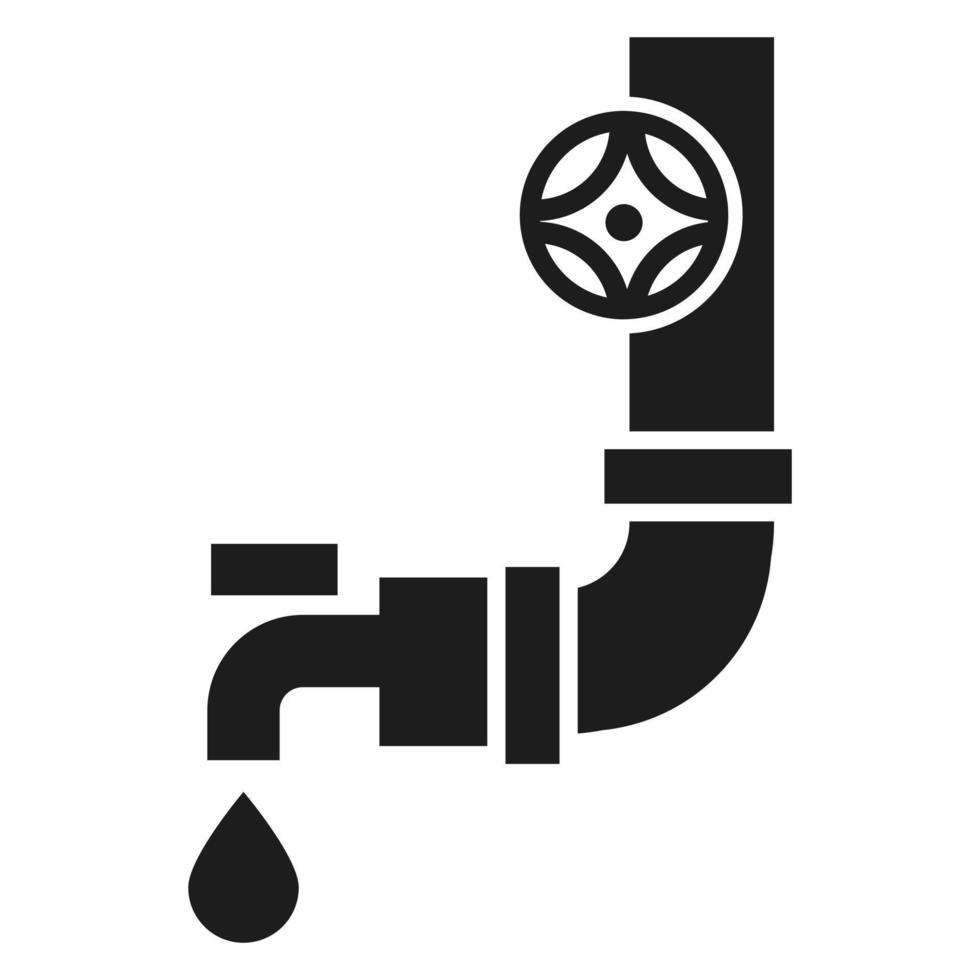 icono de grifo de agua de plástico, estilo simple vector
