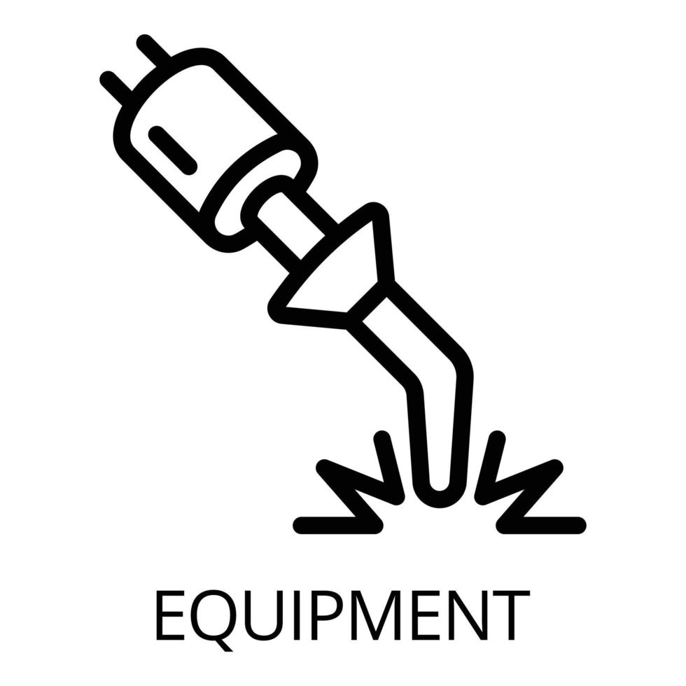 Welding equipment icon, outline style vector