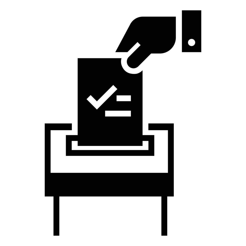 icono de papel electoral, estilo simple vector