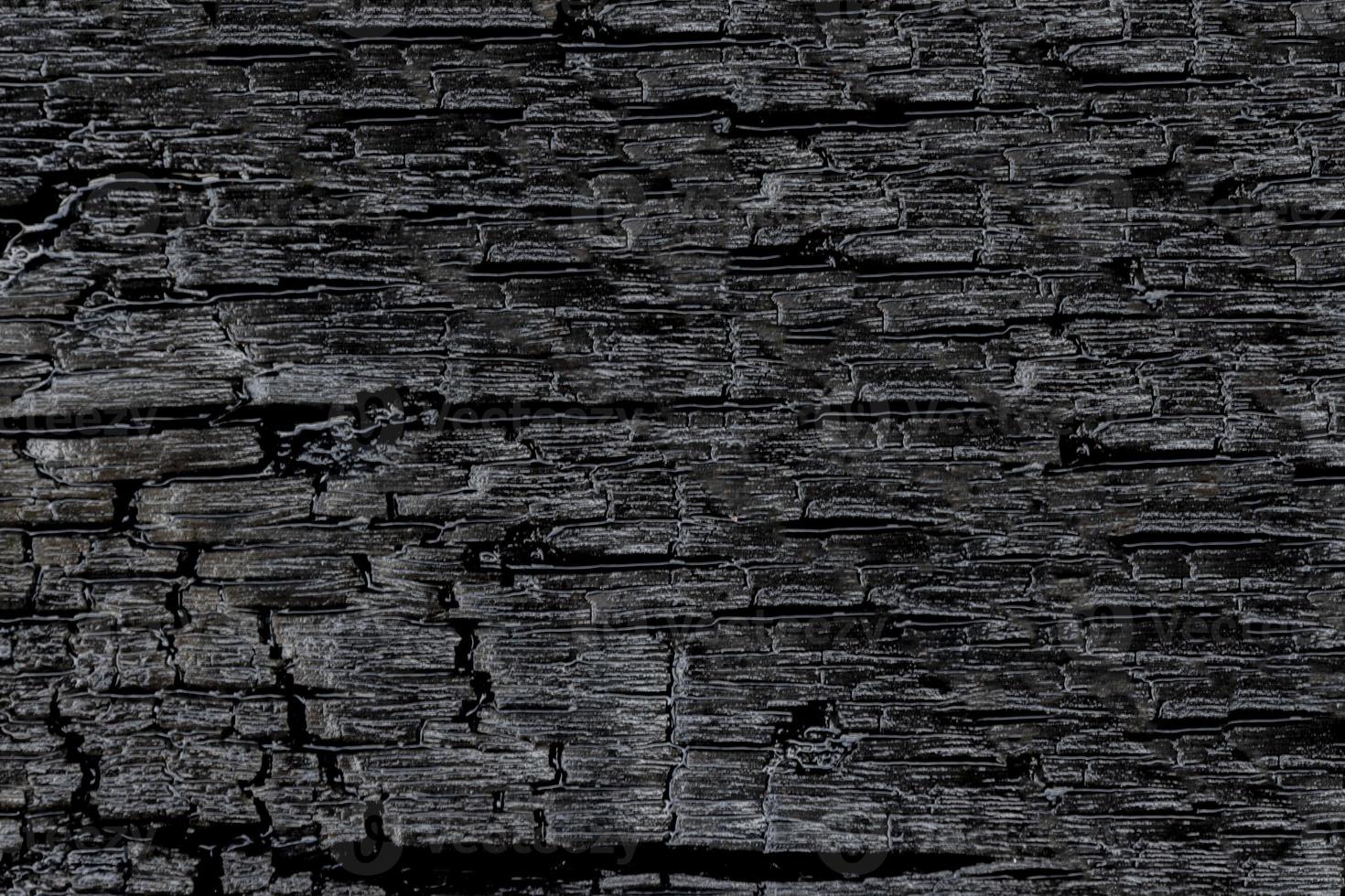 Burned wood texture background. Black burnt wood surface 14194780 Stock