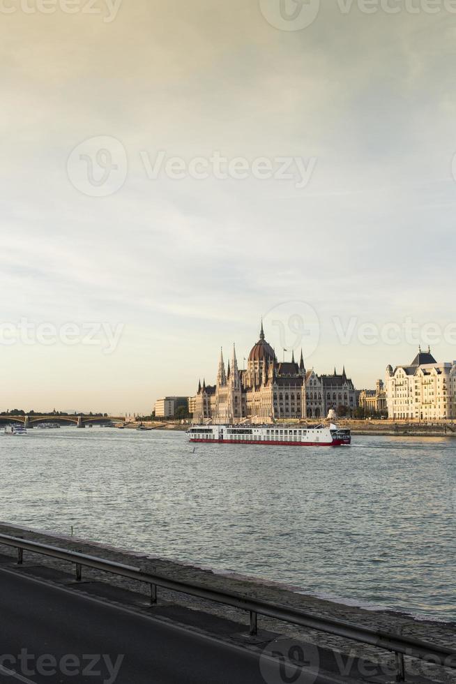 View at Danube river in Budapest, Hungary photo