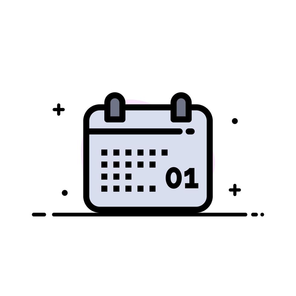 Canada Calendar Date Day Business Flat Line Filled Icon Vector Banner