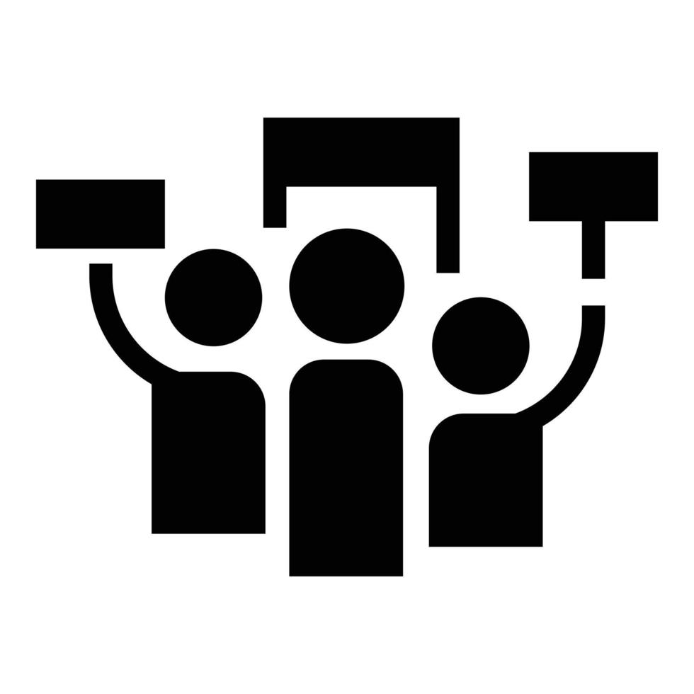Protest icon, simple style vector
